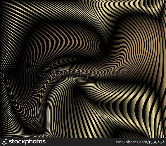 Abstract gold luxurious wave line background - simple texture for your design. gradient background. Modern decoration for websites, posters, banners, EPS10 vector