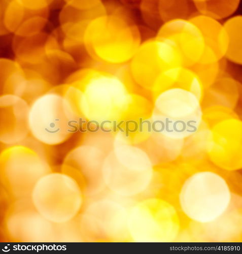 Abstract golden blurred lights christmas background