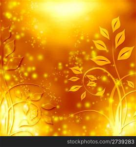 abstract golden ornate background