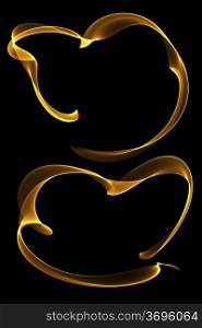 abstract golden ribbon frames