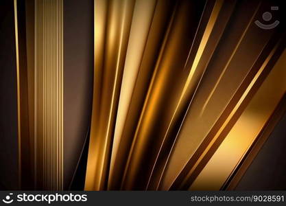 Abstract golden smooth stripe lines background. Generative AI. High quality illustration. Abstract golden smooth stripe lines background. Generative AI