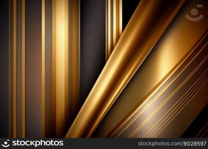 Abstract golden smooth stripe lines background. Generative AI. High quality illustration. Abstract golden smooth stripe lines background. Generative AI