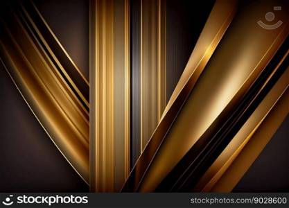 Abstract golden smooth stripe lines background. Generative AI. High quality illustration. Abstract golden smooth stripe lines background. Generative AI