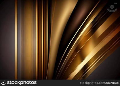 Abstract golden smooth stripe lines background. Generative AI. High quality illustration. Abstract golden smooth stripe lines background. Generative AI