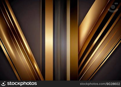 Abstract golden smooth stripe lines background. Generative AI. High quality illustration. Abstract golden smooth stripe lines background. Generative AI