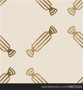 Abstract golden stylized candies pattern. Hand painted light shine seamless background.. Abstract golden stylized candies pattern. Hand painted seamless background.