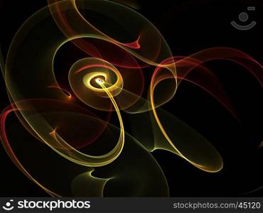abstract golden twisted waves