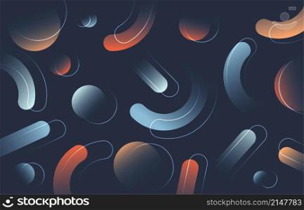 Abstract gradient color geometric design of pattern style background. Overlapping with artwork template background. Illustration vector
