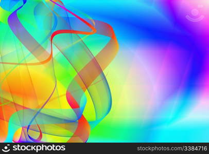 abstract gradient ribbon template