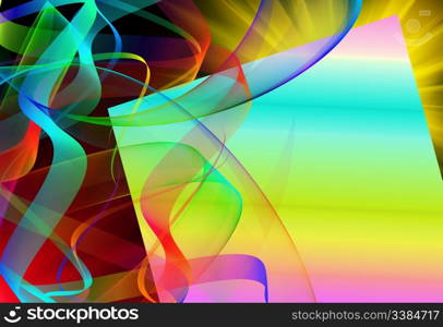 abstract gradient ribbon template