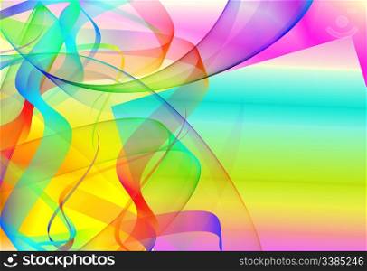 abstract gradient ribbon template