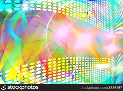 abstract gradient ribbon template