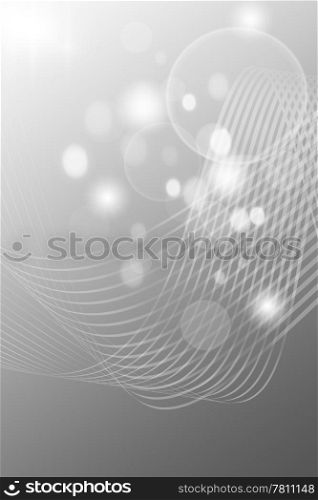 Abstract gray background with beautiful bubble lights