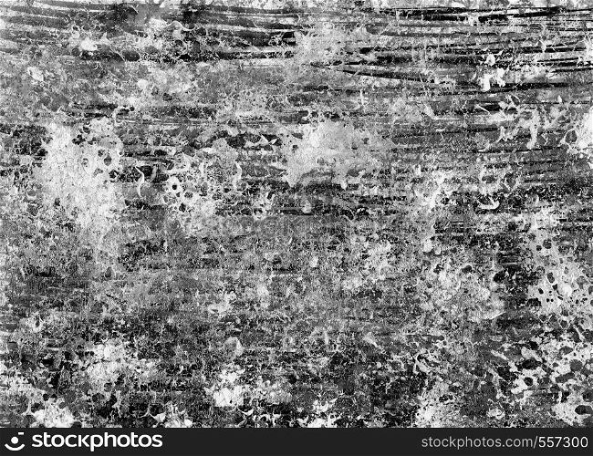 Abstract gray striped background. The texture of the stone. Grunge texture with scratches, dots and lines. Neutral pattern in black and white.. Abstract gray striped background.