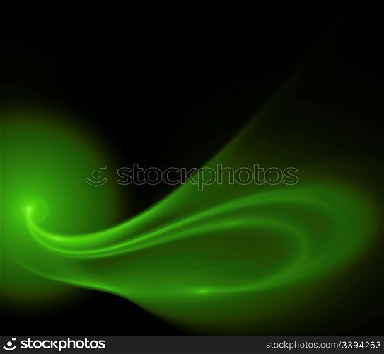abstract green and black fractal image background