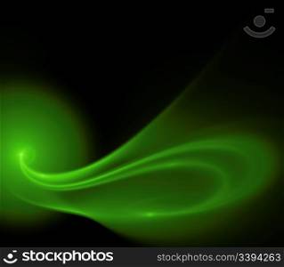 abstract green and black fractal image background