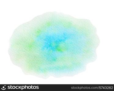 Abstract green and blue watercolor background for design