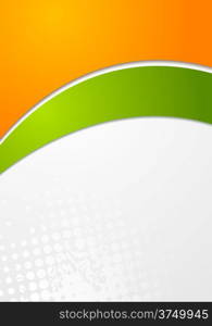 Abstract green and orange wavy design