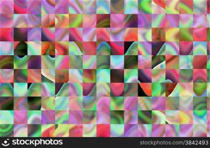 abstract green and red color background with square pattern