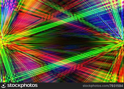 abstract green and red futuristic stripe background design with lights