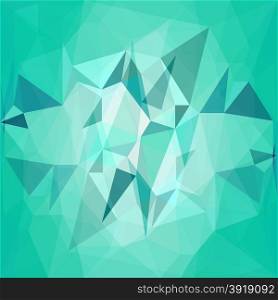 Abstract Green Background. Abstract Polygonal Geometric Pattern. Green Background
