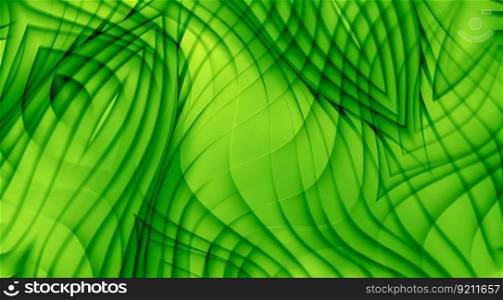 Abstract Green Background With Smooth Lines. Abstract Green Background