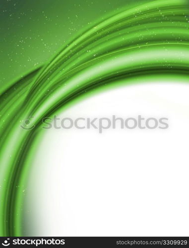 Abstract green background with sparkles