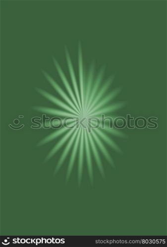 Abstract green bright striped background with sunburst. Abstract green background with sunburst