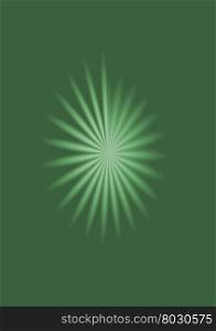 Abstract green bright striped background with sunburst. Abstract green background with sunburst