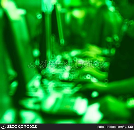 Abstract green computer gamer bokeh backdrop