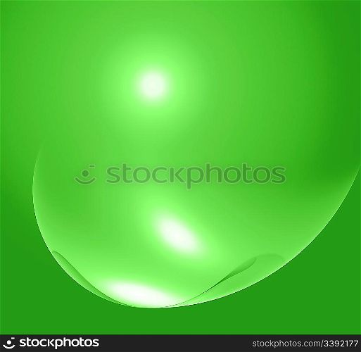 abstract green fractal image with bubble - good for background