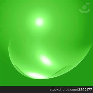 abstract green fractal image with bubble - good for background