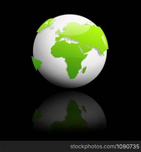 Abstract green globe