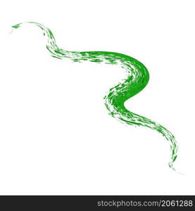 Abstract Green Snake Isolated on White Background.. Abstract Green Snake Isolated on White Background