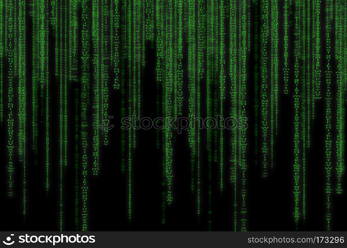 Abstract green technology binary background. Binary Computer Cod. Abstract green technology binary background. Binary Computer Code. Programming Hacker concept.