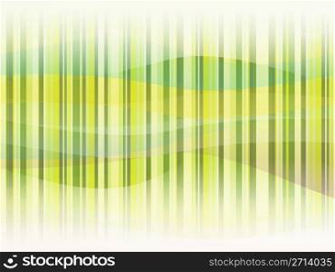 Abstract green wallpaper illustration with transparent waves