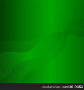 Abstract Green Wave Texture On Green Light Background. Green Wave