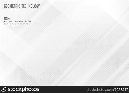 Abstract grey and white dot halftone decoration technology design background. Use for poster, artwork, template design, ad. illustration vector eps10