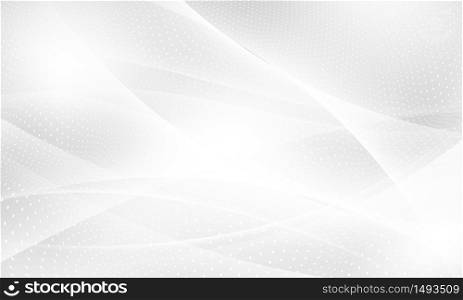 Abstract grey background poster with dynamic waves. technology network Vector illustration.