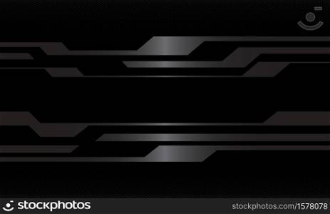 Abstract grey black geometric cyber design modern technology futuristic background vector illustration.