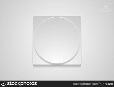 Abstract grey paper geometric web icon sticker