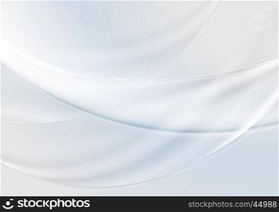 Abstract grey pearl and blue waves background