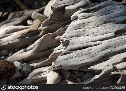 abstract grey rock formations formed by water erosion