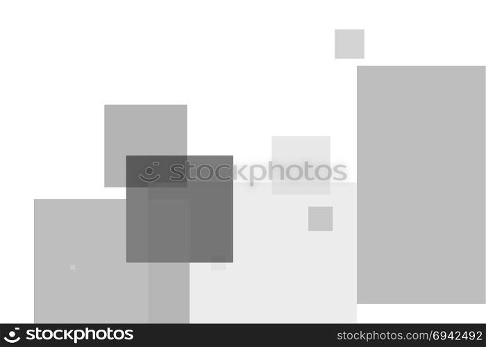 Abstract grey squares illustration background. Abstract minimalist grey illustration with squares useful as a background