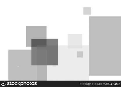 Abstract grey squares illustration background. Abstract minimalist grey illustration with squares useful as a background