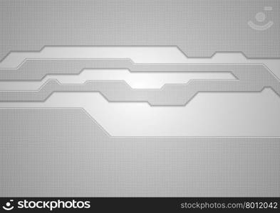 Abstract grey technology background. Abstract grey technology light background