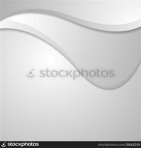 Abstract grey wavy corporate background