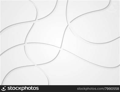 Abstract grey wavy lines background