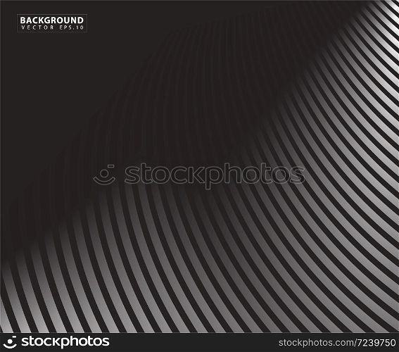 Abstract grey white waves and lines pattern. Vector template background