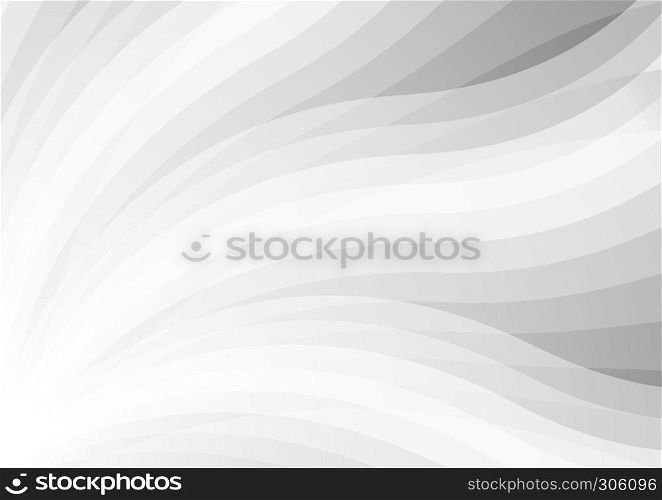 Abstract grey white wavy pattern background. Abstract light grey wavy pattern background